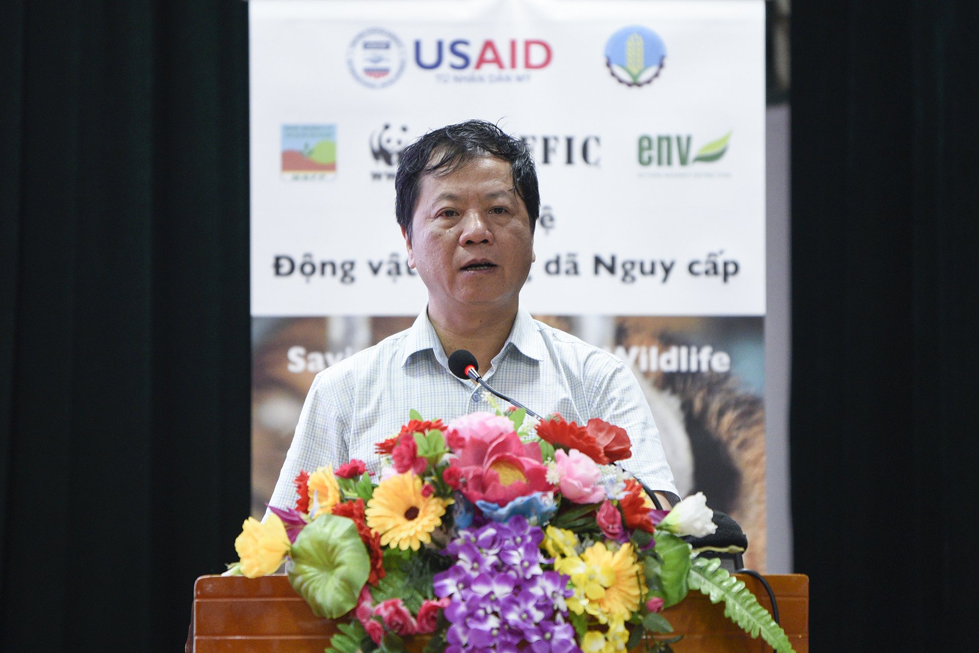 Mr. Do Quang Tung, Director of the Forest Project Management Unit, delivered the opening speech. Photo: Tung Dinh.