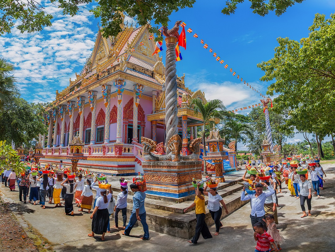 Lễ hội Sen Dolta của người Khmer Nam bộ tại Tây Ninh. Ảnh: Nguyễn Nhật Tường.