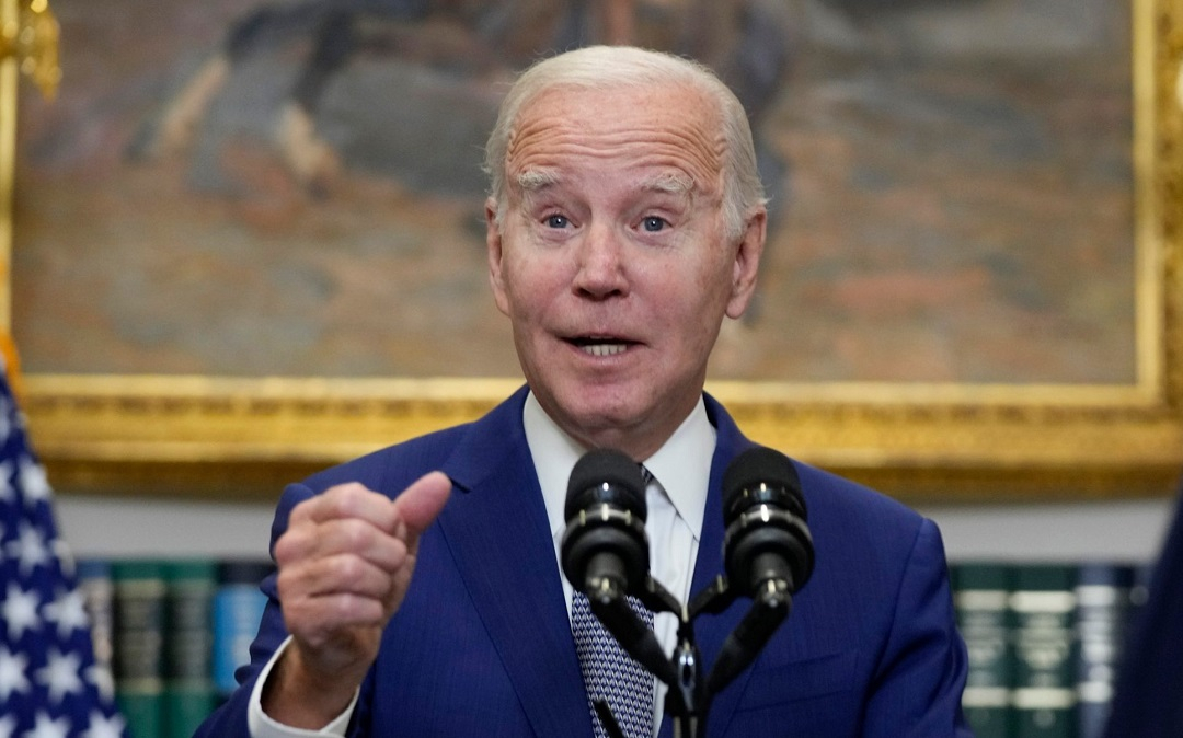 Tổng thống Mỹ Joe Biden phát biểu tại Nhà Trắng hôm 1/10. Ảnh: Reuters.