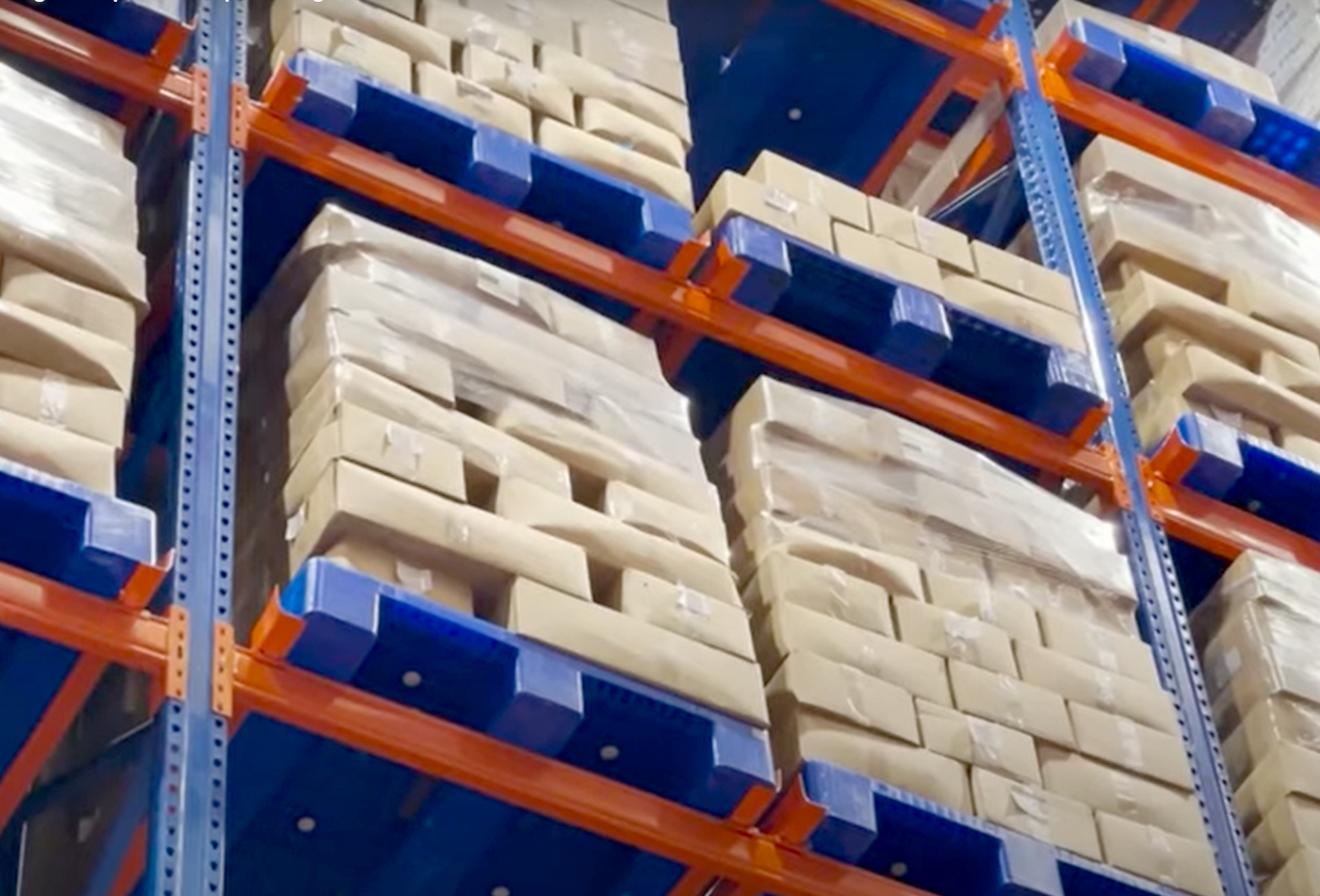 A temperature-controlled storage shelf inside the Long An Cold Storage Warehouse. Photo: Son Trang.