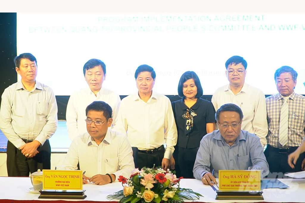 WWF and Quang Tri province have just signed a cooperation agreement towards the goal of biodiversity conservation and sustainable development in the period 2023-2028. Photo: Vo Dung.
