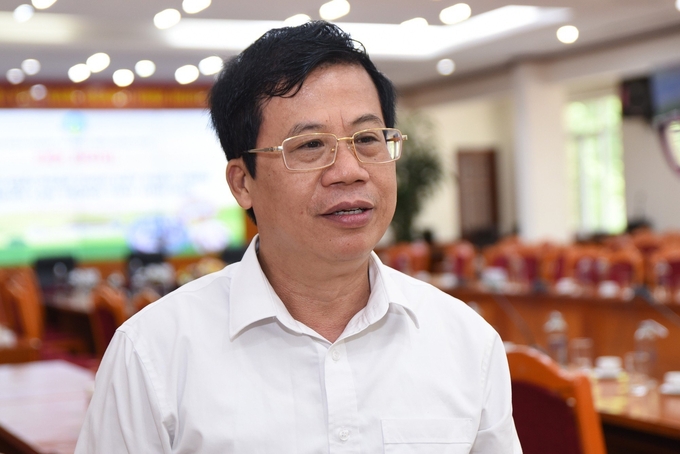 Ông Tống Xuân Chinh, Phó Cục trưởng Cục Chăn nuôi nói: Ngành chăn nuôi đã đáp ứng cơ bản nguồn thực phẩm cho gần 100 triệu người dân Việt Nam và hàng triệu khách du lịch. Ảnh: Hồng Thắm.