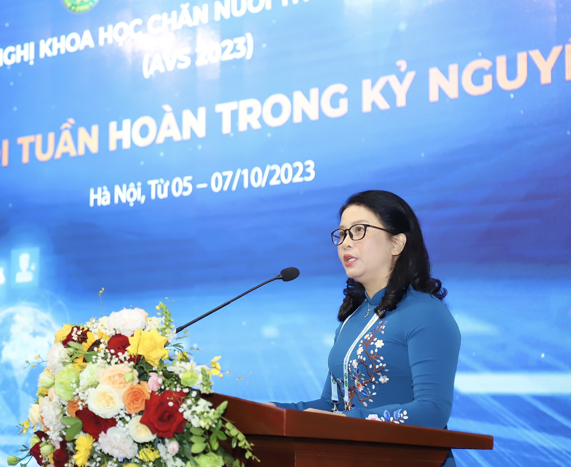 GS.TS Nguyễn Thị Lan, Giám đốc Học viện Nông nghiệp Việt Nam phát biểu tại Hội nghị. Ảnh: TG.