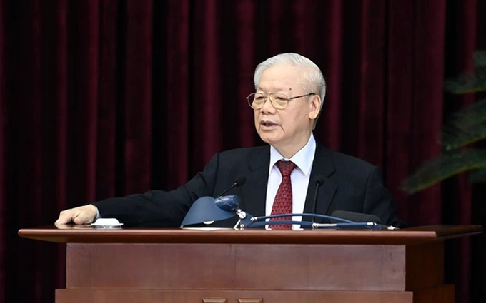 Tổng Bí thư Nguyễn Phú Trọng phát biểu bế mạc Hội nghị lần thứ 8 Trung ương Đảng khóa 13.