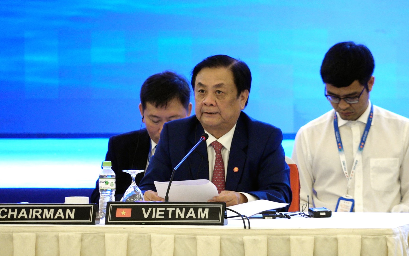 Minister Le Minh Hoan said that managing natural disasters effectively is a way for ASEAN to develop sustainably. Photo: Quang Dung.