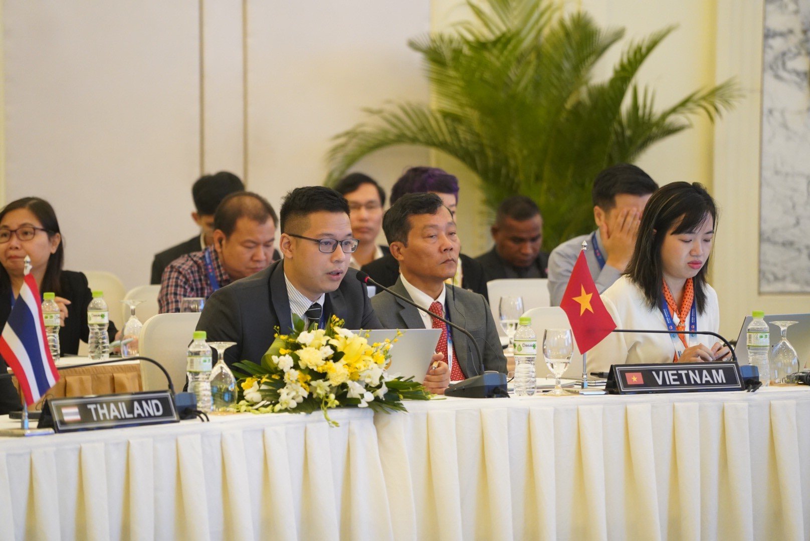 A representative of ACDM Vietnam spoke at the meeting. Photo: Quang Dung.