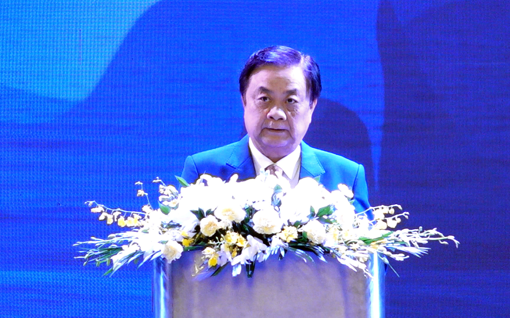 Bộ trưởng Lê Minh Hoan phát động lời kêu gọi phòng chống thiên tai, trước thềm Hội nghị AMMDM lần thứ 11. Ảnh: Quang Dũng.