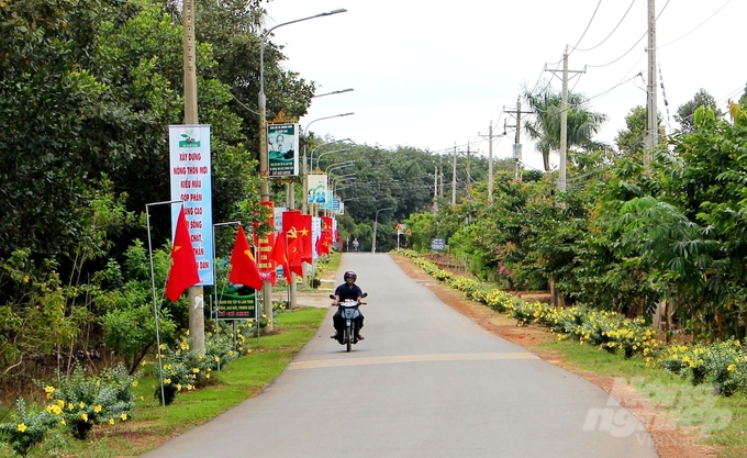 Các tuyến đường nông thôn tại huyện Xuân Lộc được đầu tư xây dựng bài bản, đáp ứng đi lại, vận chuyển nông sản cho người dân địa phương. Ảnh: Trần Trung.