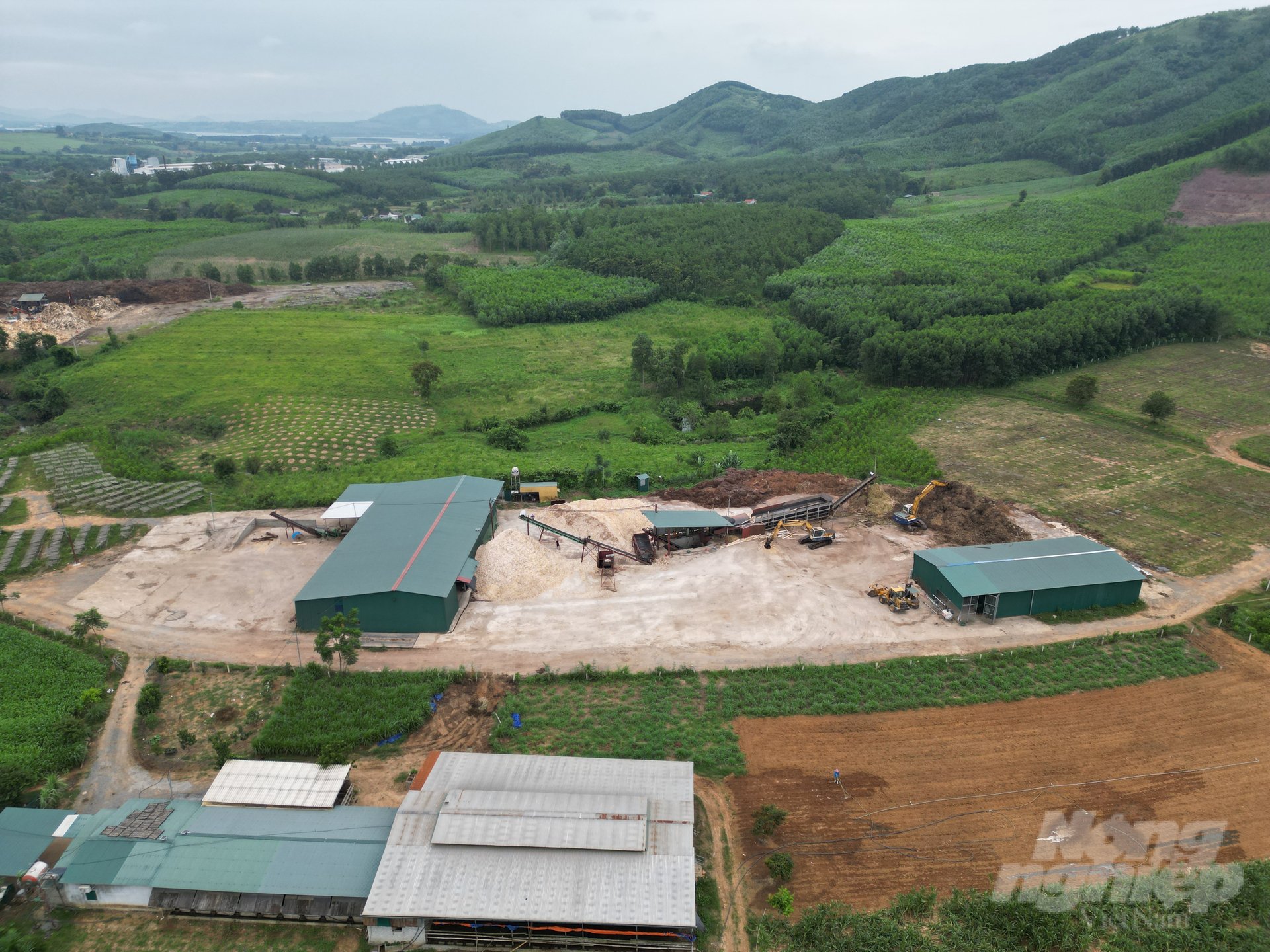 Cơ sở chế biến gỗ keo của ông Trần Viết Huệ tại thôn Chôi Trờn, xã Bãi Trành, Như Xuân, Thanh Hóa. Ảnh: ĐT.