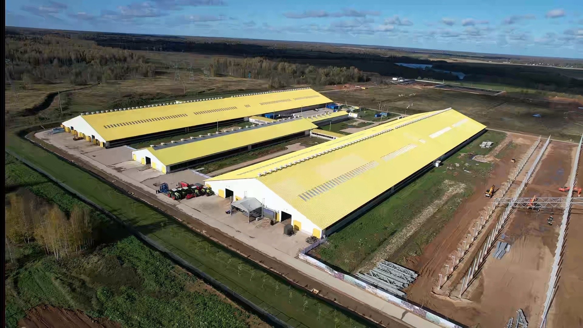 Part of the TH dairy farm in the farm cluster in Moscow.