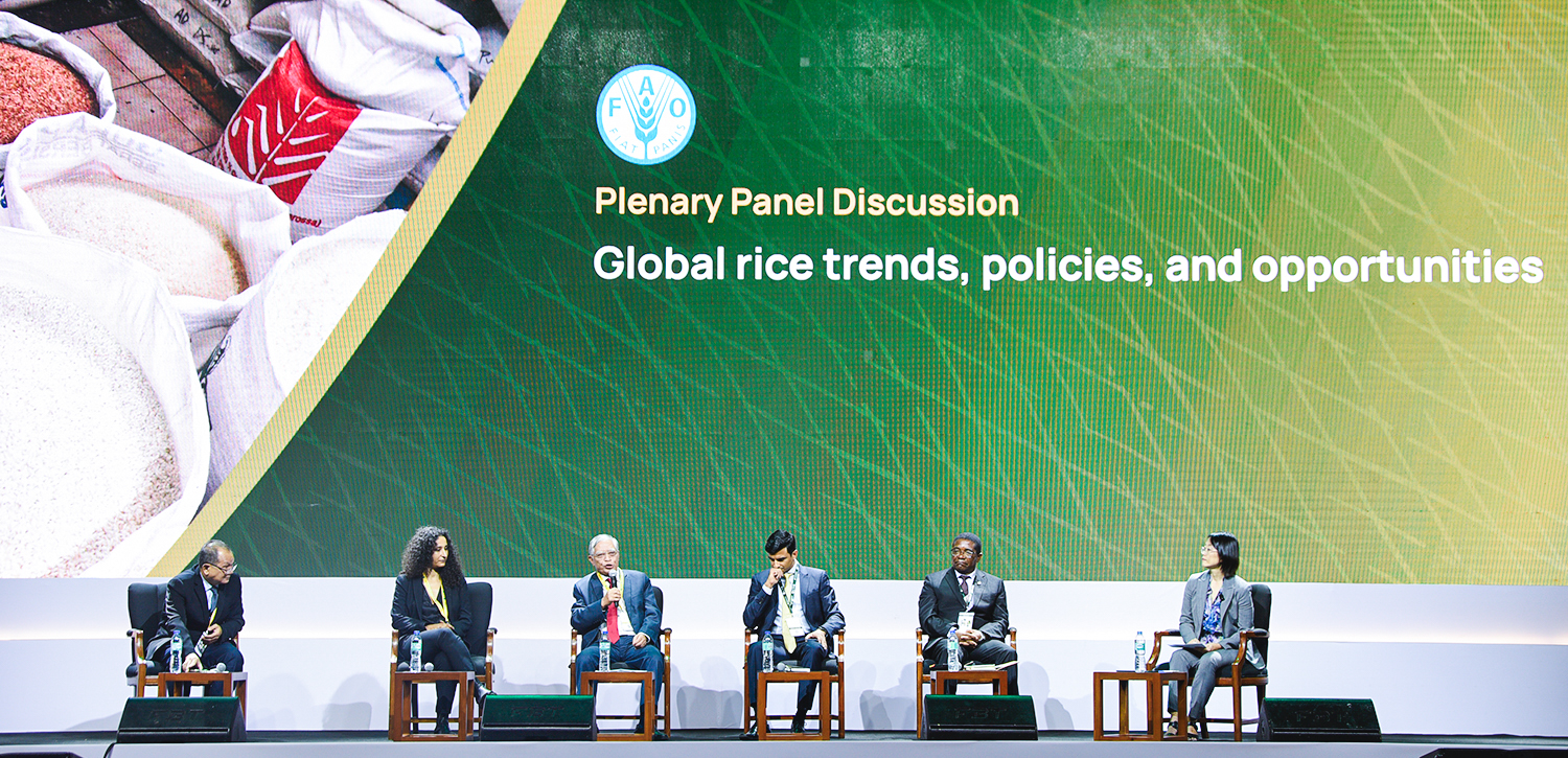 Hội thảo cấp cao về 'Xu hướng, chính sách, cơ hội cho ngành lúa gạo toàn cầu' tại IRC 2023. Ảnh: Quỳnh Chi.