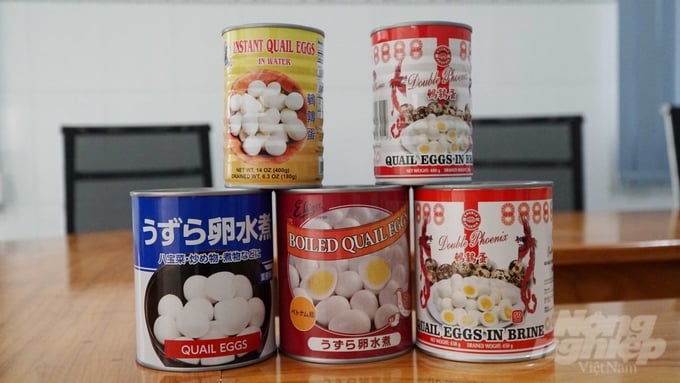 Các sản phẩm trứng cút của Công ty TNHH Vương Gia Hưng Thịnh được xuất khẩu vài chục container đi Nhật Bản, Mỹ, Úc... mỗi  tháng. Ảnh: Lê Bình.