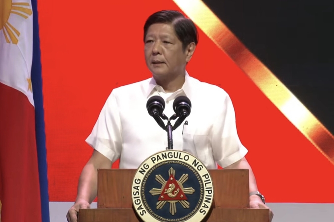 Tổng thống Philippines phát biểu tại Đại hội. Ảnh: RTVM.