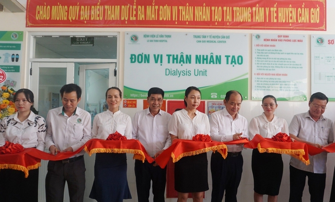 Đơn vị chạy thận nhân tạo tại Bệnh viện huyện Cần Giờ chính thức đi vào hoạt động. Ảnh: Nguyễn Thủy.