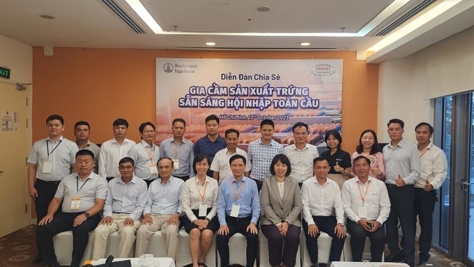 The forum on 'Vietnamese Egg Industry - Ready for International Integration' was held within the framework of VietStock 2023. Photo: Hong Tham.