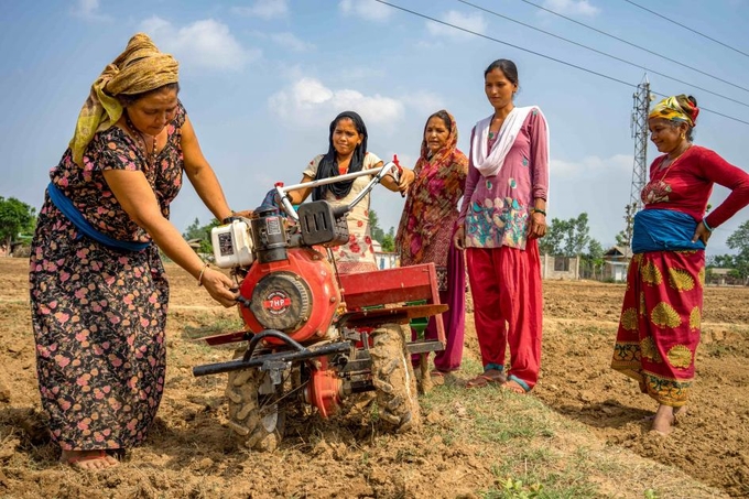 Dự án cơ giới hóa cho phụ nữ do CGIAR (Nhóm tư vấn nghiên cứu nông nghiệp quốc tế) thực hiện. Ảnh: CGIAR.