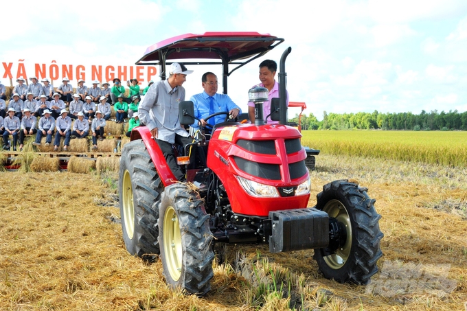 An Giang hiện có các ngành hàng chủ lực (lúa, cá tra, rau màu) và các ngành hàng tiềm năng (cây ăn trái, bò thịt, heo công nghệ cao, nấm ăn...) đã hình thành các vùng chuyên canh có liên kết theo chuỗi giá trị giữa doanh nghiệp, HTX.  Ảnh: Lê Hoàng Vũ.