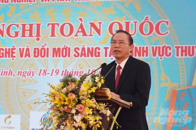 Deputy Minister of Agriculture and Rural Development Phung Duc Tien said that the fisheries industry currently accounts for 28.7% of the total value of the entire agricultural sector. Photo: Hong Tham.