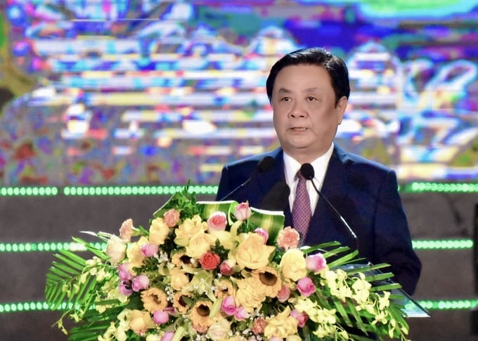 Minister of Agriculture and Rural Development Le Minh Hoan spoke at the Opening Ceremony. Photo: Hung Khang.