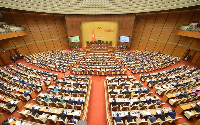 Quốc hội khóa XV khai mạc trọng thể Kỳ họp thứ 6. Ảnh: Quốc hội.