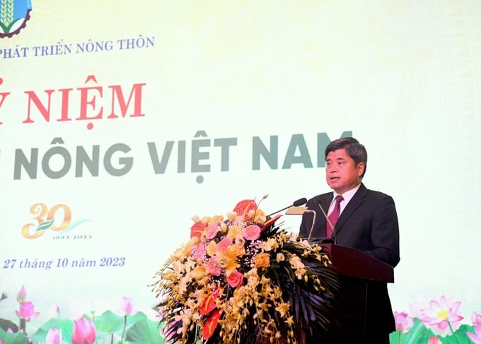 Deputy Minister of Agriculture and Rural Development Tran Thanh Nam spoke at the anniversary. Photo: Cuong Vu.