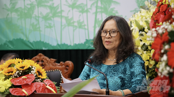 Bà Nguyễn Thị Kim Thanh tái đắc cử Chủ tịch Hiệp hội Dừa Việt Nam. Ảnh: Nguyễn Thủy.