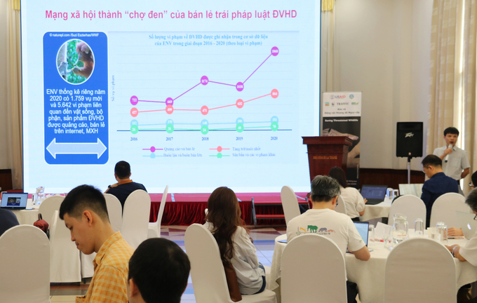 Consultation meeting on the results of the report 'Political, social, policy analysis and participation of parties in preventing and combating illegal wildlife trade and promoting legal trade in Vietnam'. Photo: Phuong Thao.