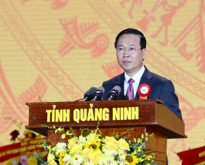 Ông Võ Văn Thưởng, Chủ tịch nước Cộng hòa XHCN Việt Nam, phát biểu tại buổi lễ.