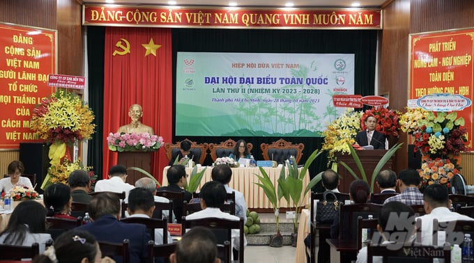 Second National Congress of Delegates of Vietnam Coconut Association, term 2023 - 2028, Vietnam Coconut Association. Photo: Nguyen Thuy.