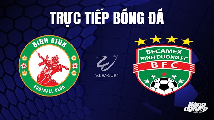 Trực tiếp bóng đá V-League 2023 giữa Bình Định vs Bình Dương hôm nay 29/10/2023