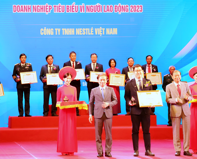 Công ty TNHH Nestlé Việt Nam là một trong 64 doanh nghiệp được vinh danh 'Doanh nghiệp tiêu biểu vì Người lao động năm 2023'. Ảnh: Phương Thảo.