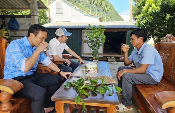 Guests are warmly welcome with green tea and honey. Photo: Tam Duc.