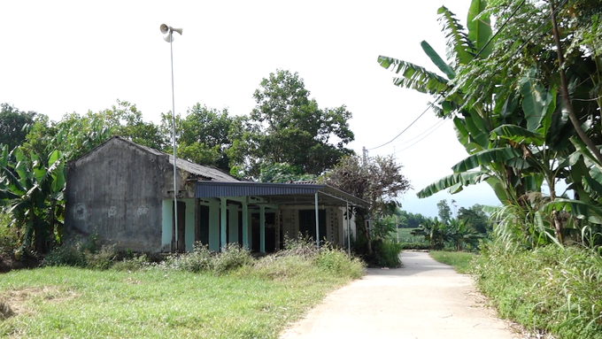 Nhà văn hóa cũ của của xóm Làng Thượng, xã Phú Thịnh, huyện Đại Từ. Ảnh: Quang Linh.