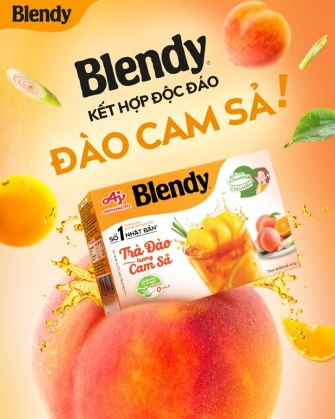 Blendy® Trà Đào hương Cam Sả.