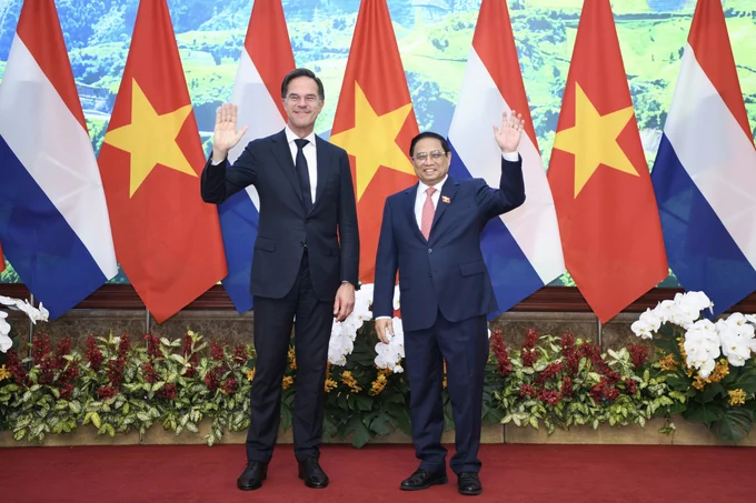Prime Minister Pham Minh Chinh proposed to the Dutch that a trilateral cooperation mechanism on agriculture be established, contributing to solving global food security issues. Photo: Quang Phuc.