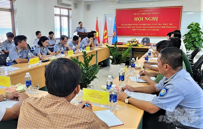 Ông Nguyễn Quang Hùng, Cục trưởng Cục Kiểm ngư, phát biểu chỉ đạo tại hội nghị. Ảnh: Trung Chánh.