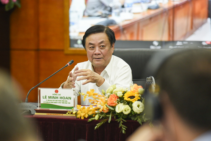 Bộ trưởng Lê Minh Hoan: Phát triển ngành cà phê bền vững là không để ai bị bỏ lại phía sau. Ảnh: Quỳnh Chi.