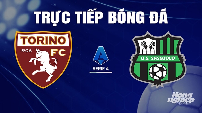 Trực tiếp bóng đá Serie A 2023/24 giữa Torino vs Sassuolo hôm nay 7/11/2023