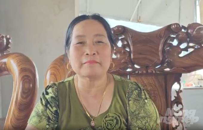 Bà Đặng Thị Hương, chủ đầm tôm công nghệ cao tại xã Hoằng Yến, Hoằng Hóa, Thanh Hóa. Ảnh: Quốc Toản.