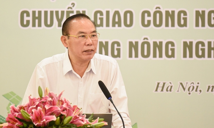 Thứ trưởng Bộ NN-PTNT Phùng Đức Tiến: 'Chúng ta đã bỏ qua khía cạnh bền vững và tái sử dụng tài nguyên trong nông nghiệp'. Ảnh: Quỳnh Chi.