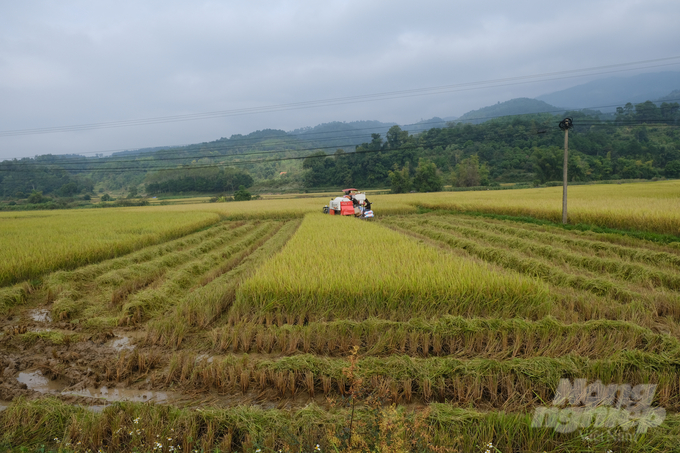 Vùng biên từng bước cơ giới hóa trong sản xuất nông nghiệp giúp người dân được giải phóng sức lao động. Ảnh: Kiên Trung.