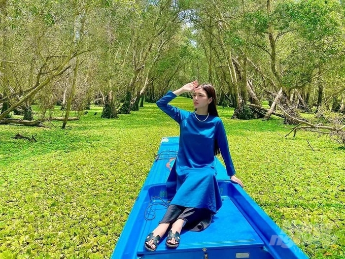 Rừng tràm Trà Sư được mệnh danh là 'Thiên đường xanh ngập nước' và là địa điểm du lịch sinh thái rừng nổi tiếng của tỉnh An Giang. Ảnh: Hoàng Vũ.