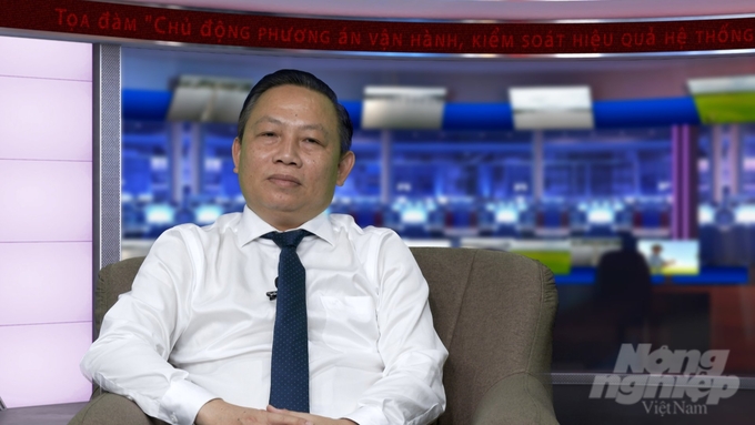 Ông Nguyễn Hữu Toàn, Phó Giám đốc Sở NN-PTNT tỉnh Kiên Giang tham gia Talk show do Báo Nông nghiệp Việt Nam tổ chức tại Trường quay N3. Ảnh: Hồ Thảo.