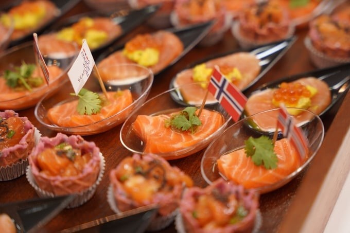 Norwegian salmon has long been famous for its quality and taste. Photo: Hong Tham.