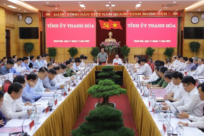 Thủ tướng Chính phủ Phạm Minh Chính chủ trì buổi làm việc với lãnh đạo tỉnh Thanh Hóa. 