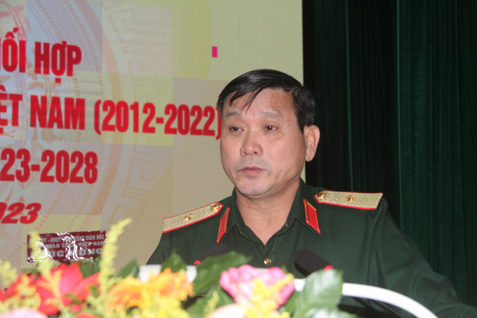 Thiếu tướng Lê Ngọc Hải, Phó Tư lệnh Quân khu 5 tin tưởng sự phối hợp giữa Bộ Tư lệnh Quân khu 5 và Tập đoàn Công nghiệp Cao su Việt Nam sẽ đạt thêm nhiều kết quả trong giai đoạn tới. Ảnh: L.K.