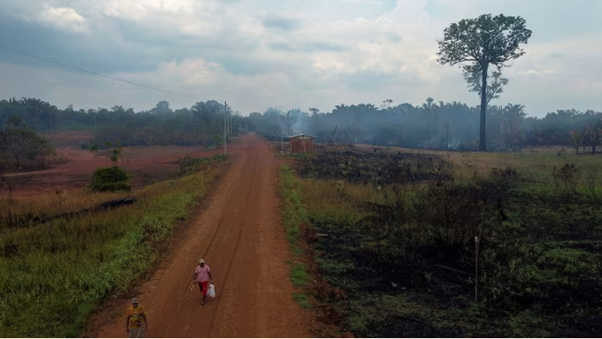 A deforested area of the Amazon rainforest in Brazil. The rules will oblige companies to prove their goods have not been produced on recently deforested land © Michael Dantas/AFP/Getty Images