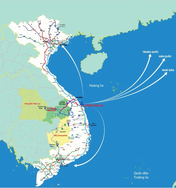 THILOGI is effectively connecting the inland route - Chu Lai Port - sea route model to serve export agricultural products. Photo: THILOGI.