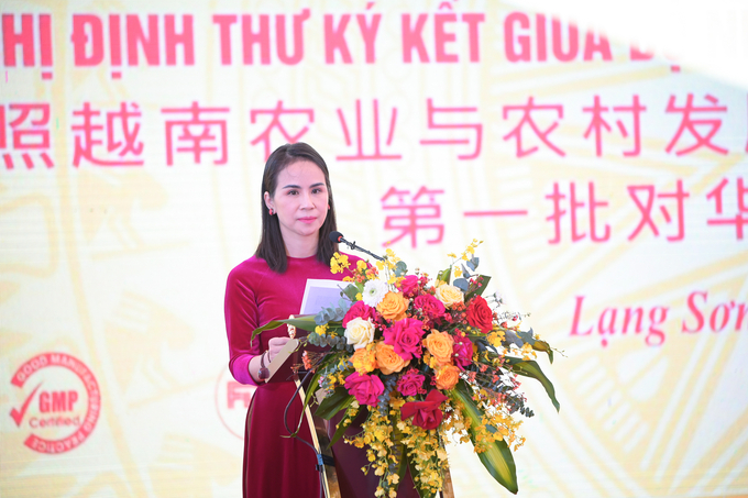Bà Nguyễn Thị Thu Hà, Tổng giám đốc Công ty TNHH AVANEST phát biểu tại sự kiện. Ảnh: Tùng Đinh.