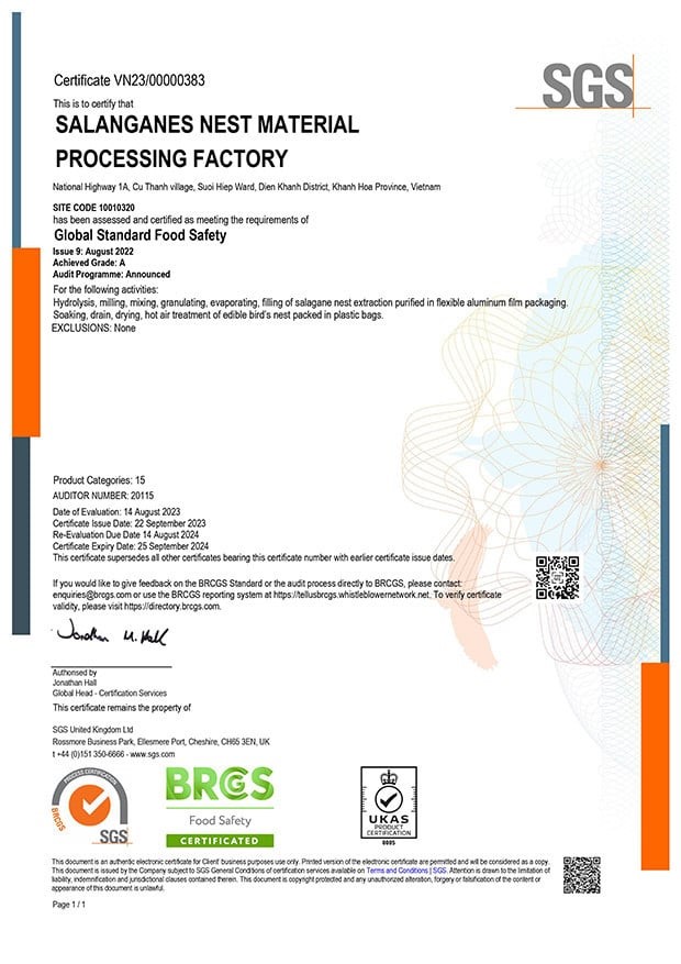 BRCGS Global Food Safety Certification Photo: KS.